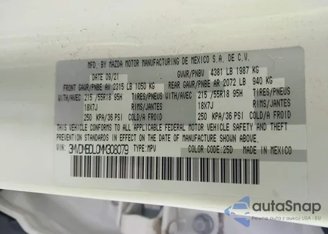 2021 Mazda Cx-30 Premium from USA, damaged, VIN 3MVDMBDL0MM308079